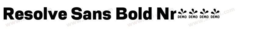 Resolve Sans Bold Nr字体转换
